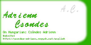 adrienn csondes business card